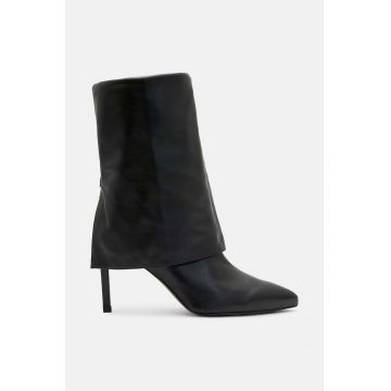 AllSaints cizme de piele Odyssey Boot femei, culoarea negru, cu toc cui, W101FB