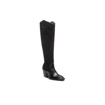 Cizme dama - 301547167 - Piele naturala - Negru