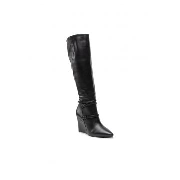 Cizme dama - 301548553 - Piele naturala - Negru