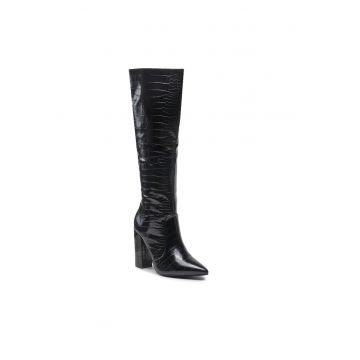 Cizme dama - 301727835 - Piele ecologica - Negru